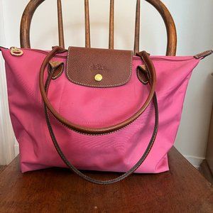 PINK Longchamp Nylon Le Pliage Tote